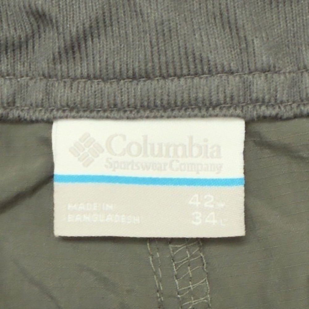 Columbia Men's Convertible Cargo Pants Size 42x34 Olive Green Hiking Outdoor - Picture 6 of 9